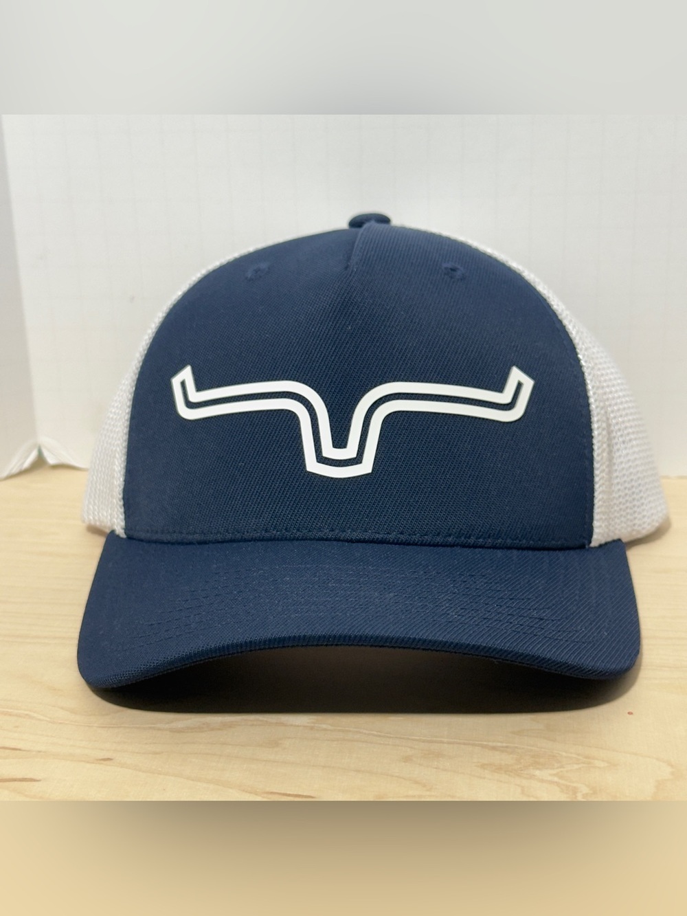 Kimes Ranch Navy & White Mesh Logo SnapBack Trucker Hat